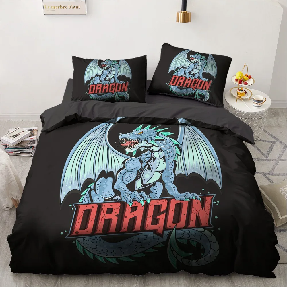 

3D Black Duvet Cover Sets Comforther Cases Custom Design Pillow Cases 180*200cm Super King Queen Double Size Animal Beddings