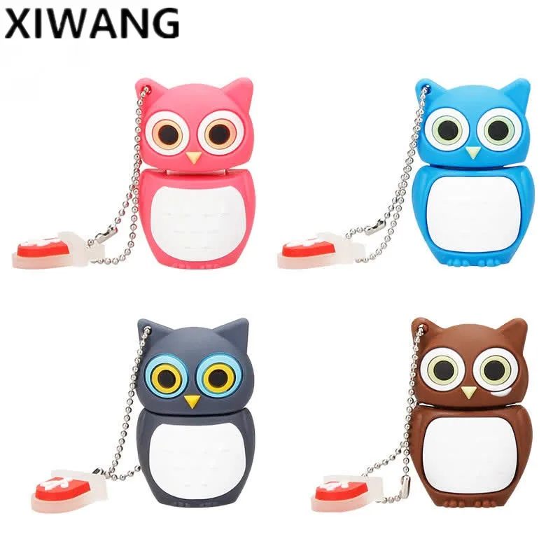 USB флеш-накопитель 64 ГБ, милое животное мультяшная сова, usb 2,0, 4 ГБ, 8 ГБ, 16 ГБ, 32 ГБ, 128 ГБ, флеш-накопитель, usb память, креативная флешка, подарок на праздник