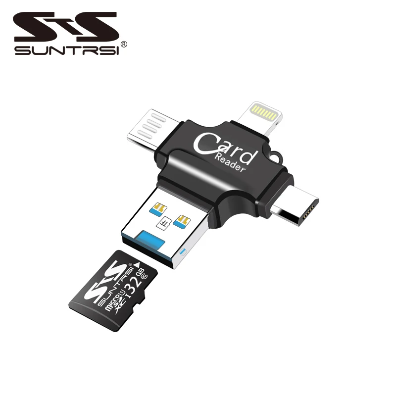 Micro OTG 64 ГБ 32 SD кардридер для Iphone/Android/Type C 3 в 1 16 флеш накопитель USB 2 0 бесплатная