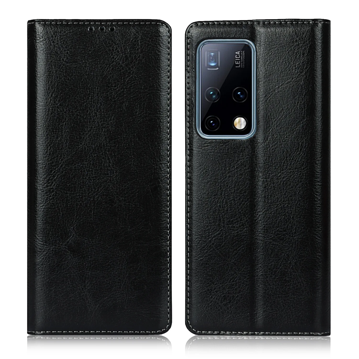 

Bracket Genuine Leather Flip Wallet Case For Huawei Mate X2 Case For Huawei MateX2 5G Case
