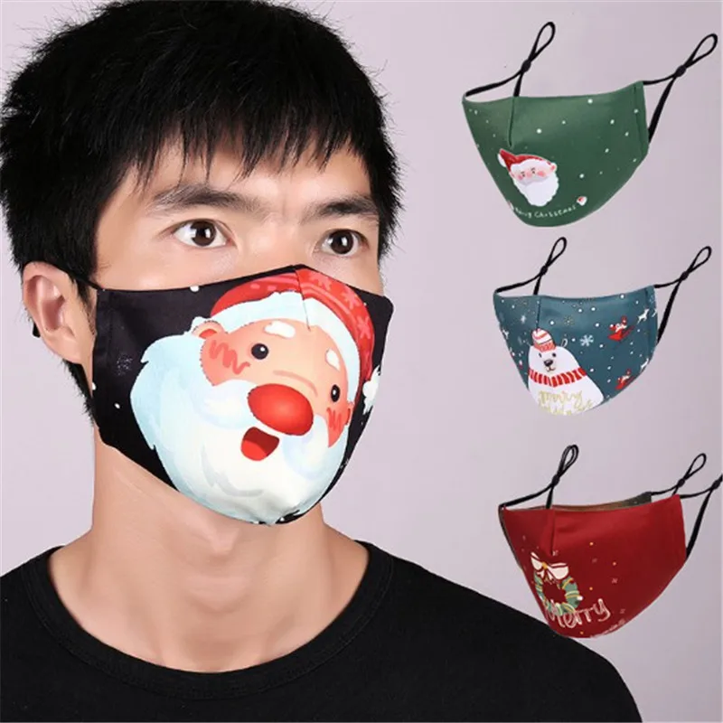 Новогодние Маски маска для лица на многоразовые Mascarilla PM2.5 фильтр Отрегулируйте