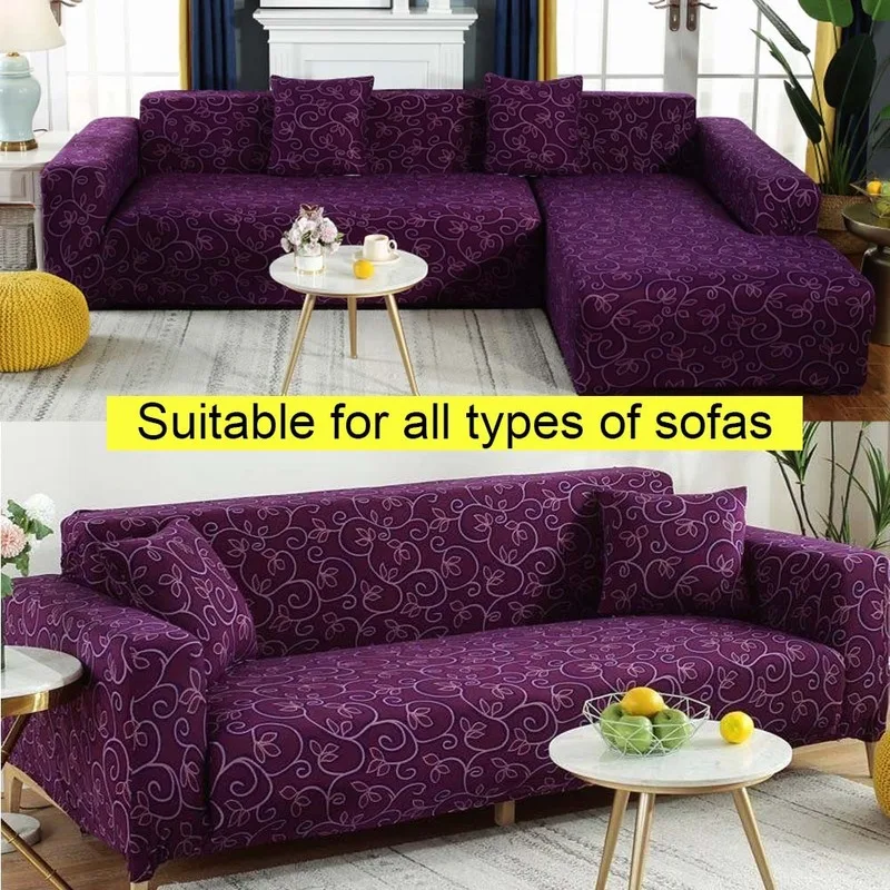 

Home Living Room Elastic Furniture Sofa Cover Chaise Longue Corner Sofa Cover Elastic 1/2/3/4 Seat L-shaped Sofa Cover