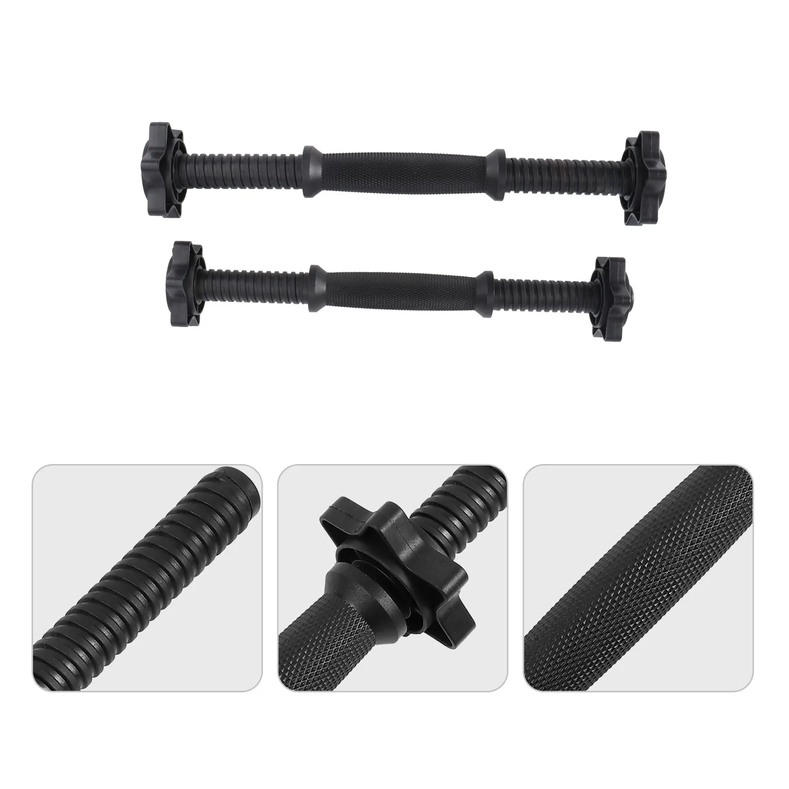 

2PCS 350mm Dumbbell Bar Barbell Connecting Rod Hand Bell Grip Rod Household Fitness Equipment Accessory for Home Gym Use Black