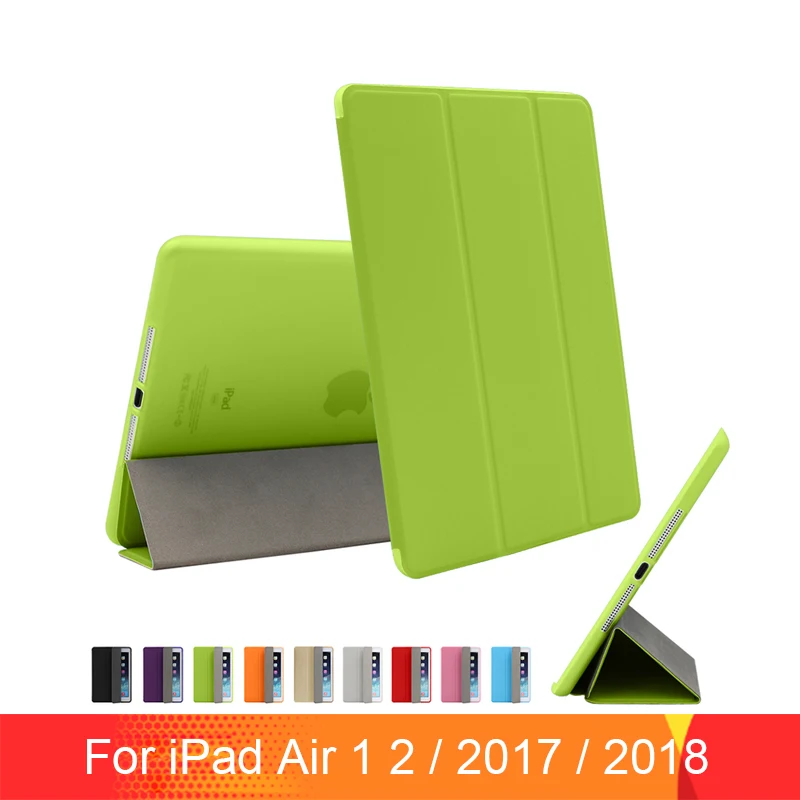 

Чехол для iPad Air 2 Air 1, чехол, чехол, Ультратонкий силиконовый Твердый Чехол из искусственной кожи для iPad 2017 2018 9,7 6-го поколения, чехол