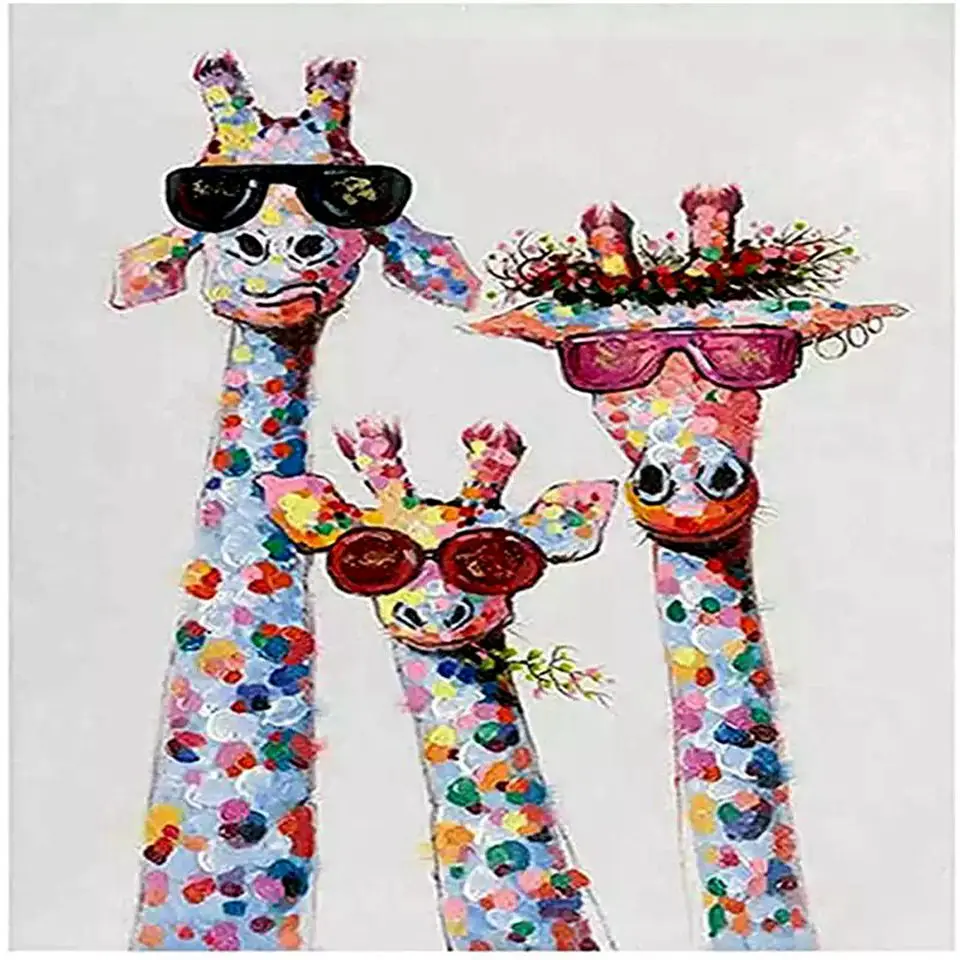 

New DIY Diamond Painting "Giraffe Family" 5D Full Square Diamond Mosaic Embroidery 3D Cross stitch Bedroom Decoration Gift Craft