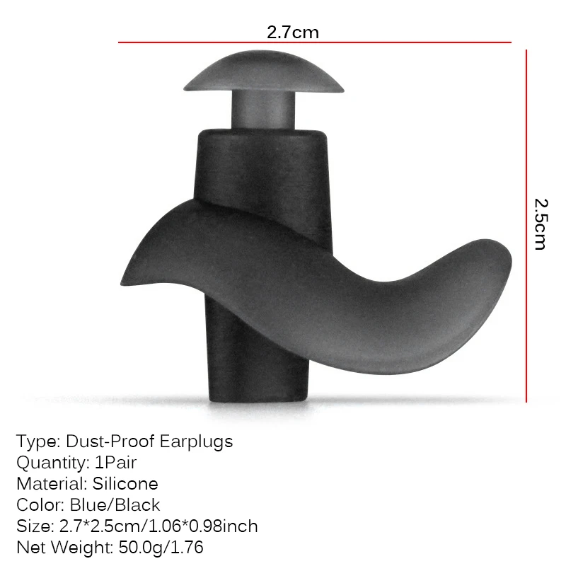 

1 Pair/2pcs Earplugs Eco-Friendly Silicone Waterproof Dust-Proof Soft Earplugs Diving Water Sports Sleeping Flexible Ear Plugs