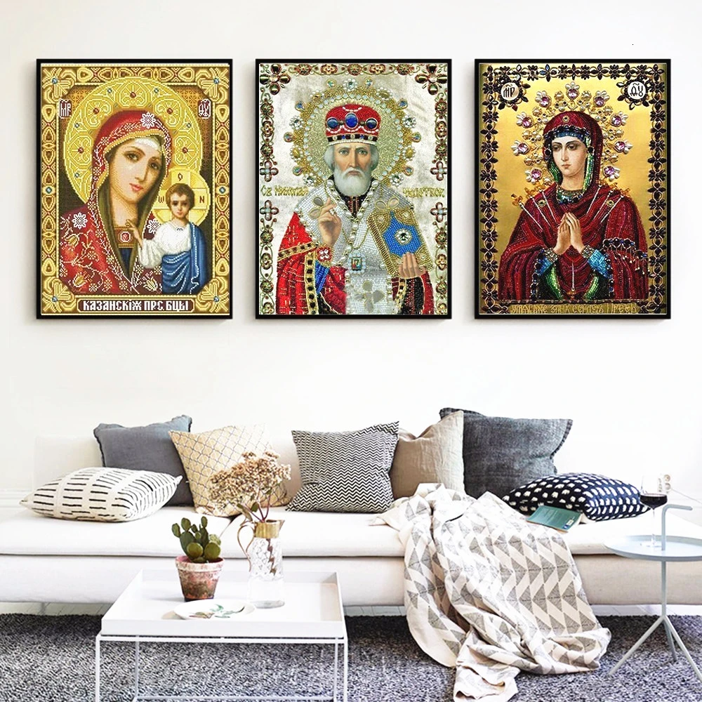 Huacan Icons Алмазная вышивка религия алмазная живопись полная квадратная икона Стразы картины Девы Марии Алмазная мозаика распродажа