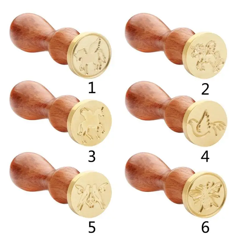 Новые ретро деревянные штампы античные металлические для Запечатывания Воском