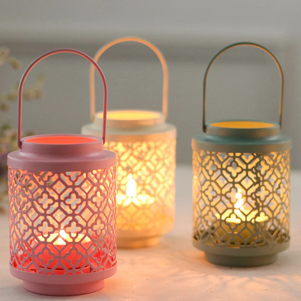 

Creative Iron Art Candlestick Creative Hollow Candle Cup Custom Desktop Candle Dinner Decoration Tabletop Home Decoration