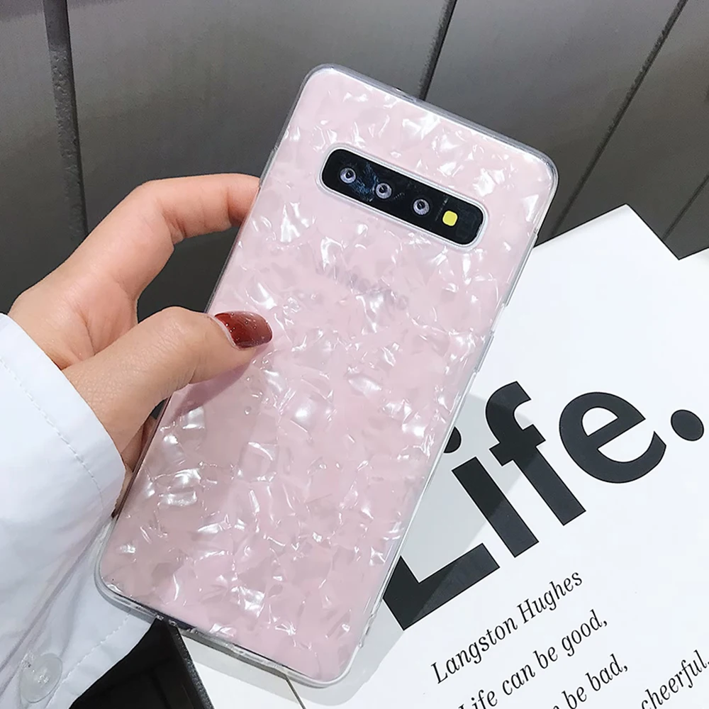 Блестящий Прозрачный чехол LAPOPNUT для телефона с рисунком Samsung Galaxy S9 S8 S10 S10e S7 Edge