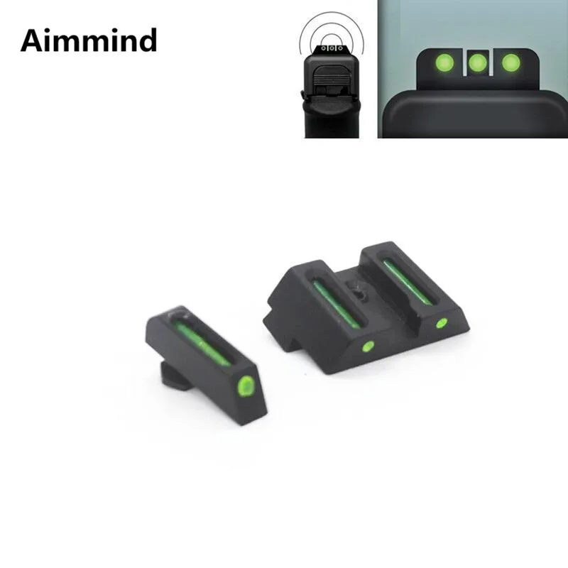 Glock волоконно оптический передний задний пистолет прицел красный зеленый
