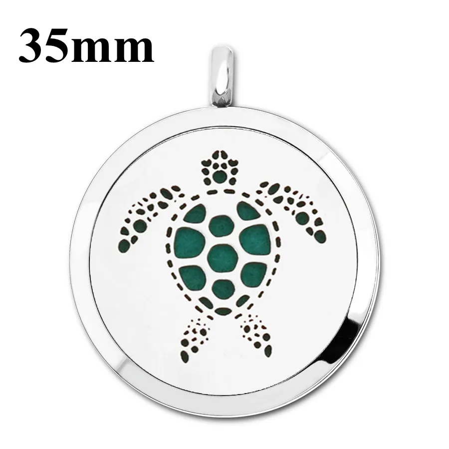 35mm Aroma Pendant Magnetic 316L Stainless Steel Aromatherapy Essential Oil Diffuser Perfume Locket Jewelry Free 10 Pads | Украшения и - Фото №1