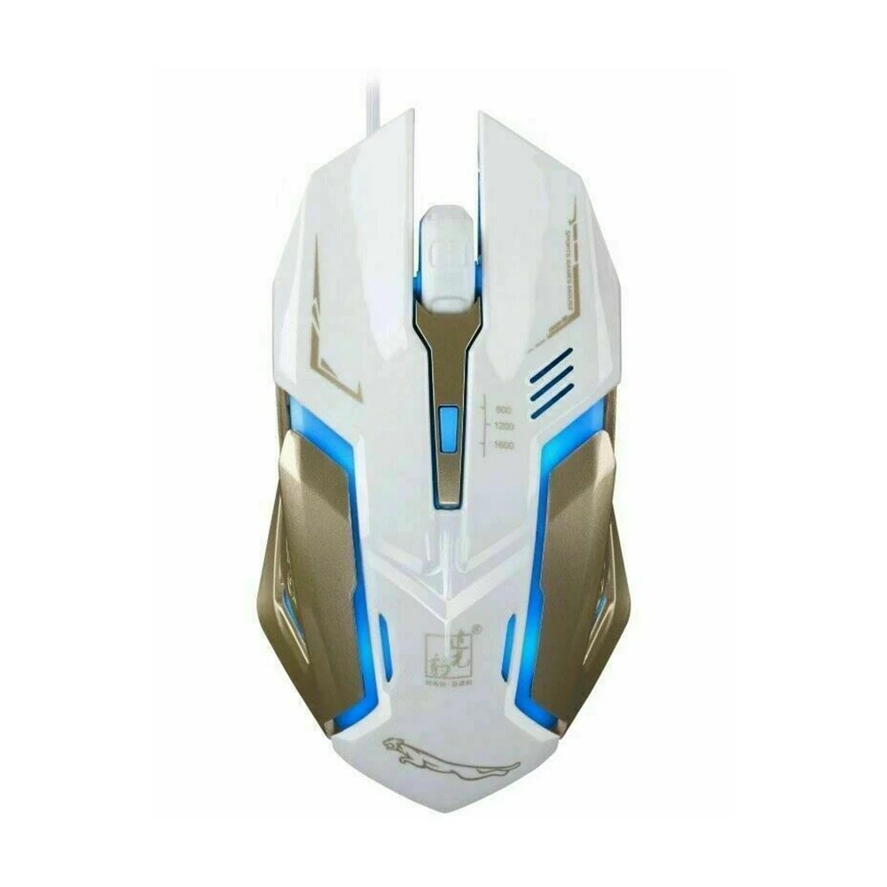 

K1 Gaming Mouse Game Cool Mouse LED Breathing Fire 4 Button Silent USB Wired 1600 DPI Laptop PC DC 5V / 100mA 1PC