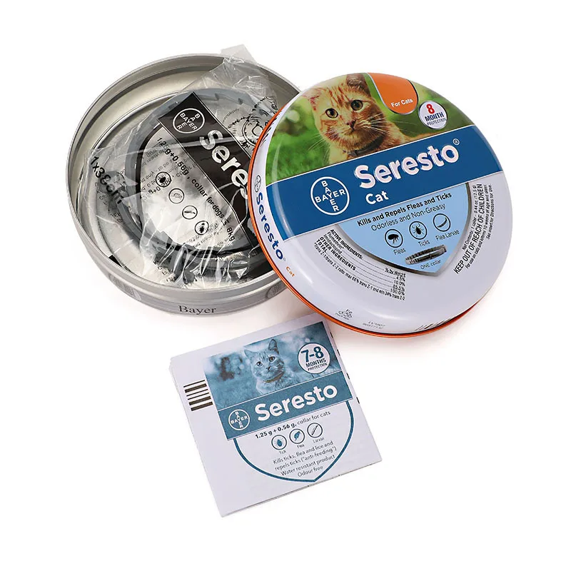 

2021 Retractable Deworming Dog Cat Collar Seresto 8 Month Flea & Tick Prevention Collar for Cats Dogs Insect Mosquitoes Supplies