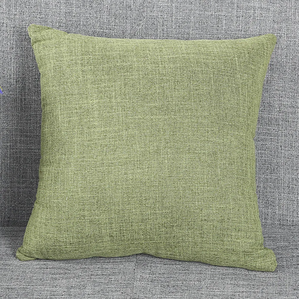 Простые Модные льняные наволочки для диванных подушек кафе дивана однотонные