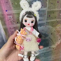 16cm super cute fashion suit princess doll 18 scale handmade makeup bjd ob11 joints body figure dolls toy gift for girls c1610