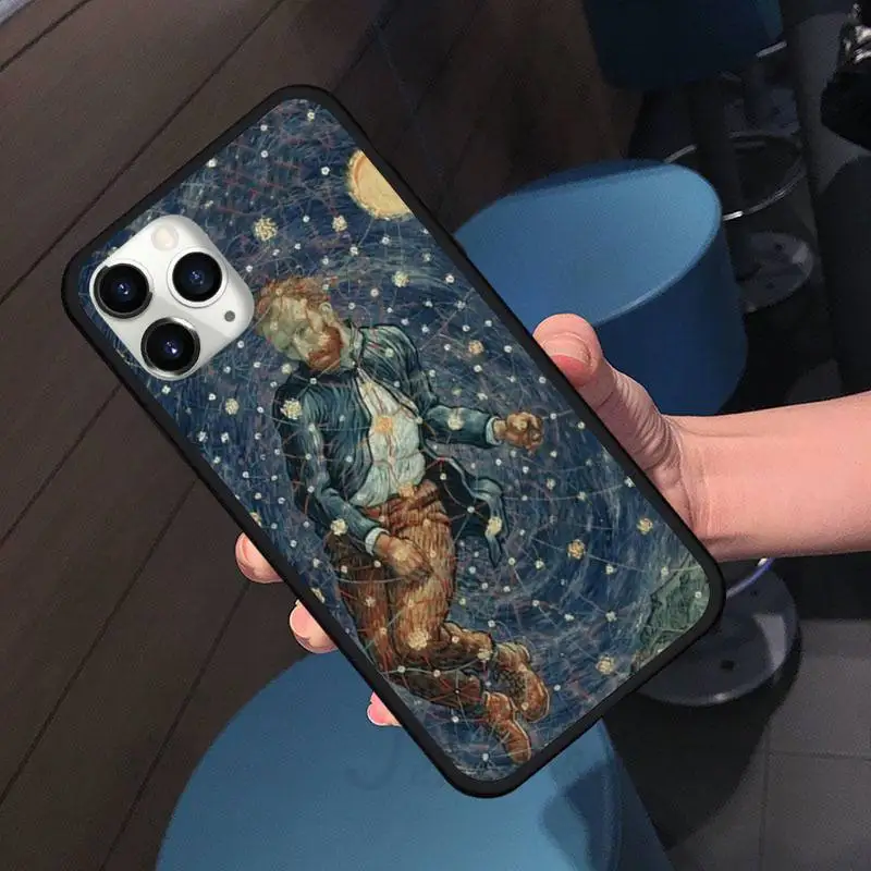 

Van Gogh painting art sun flower Phone Case for iPhone 11 12 pro XS MAX 8 7 6 6S Plus X 5S SE 2020 XR shell cover funda
