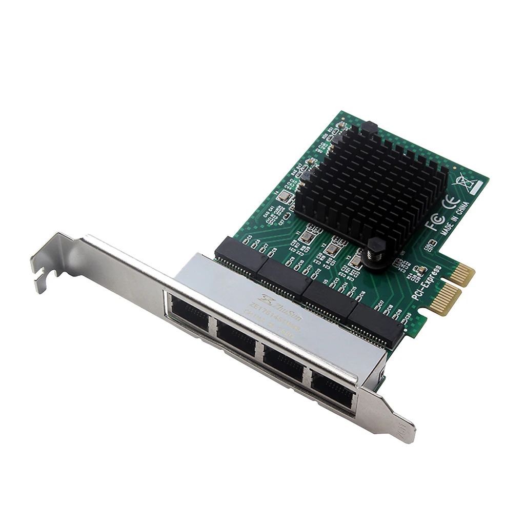PCIE X1 4 порта 10/100/1000 м гигабитный Ethernet сетевой адаптер карты | Компьютеры и офис