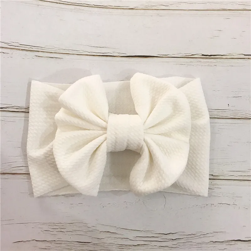White Детские аксессуары для волос бандо Bebe Fille повязка на голову для маленьких девочек головной убор, детский тюрбан банты с короной и диадема на голову для малышей - Цвет: White