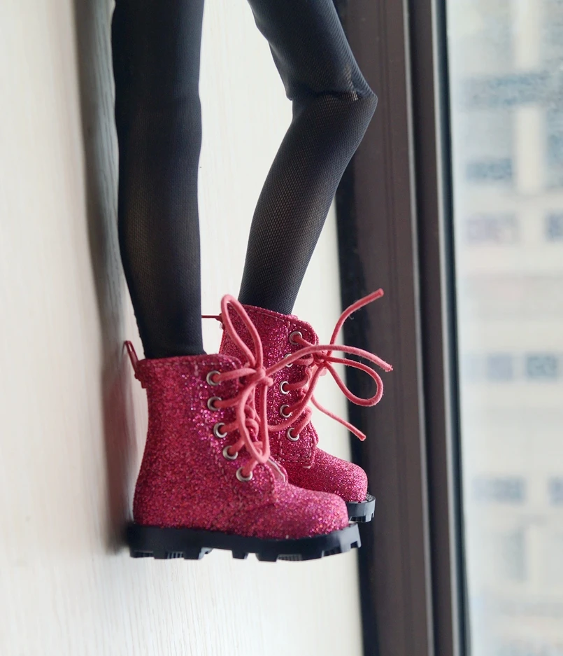 BJD/обувь Короткие сапоги из искусственной кожи розового цвета для роста 1/3 60 см 24