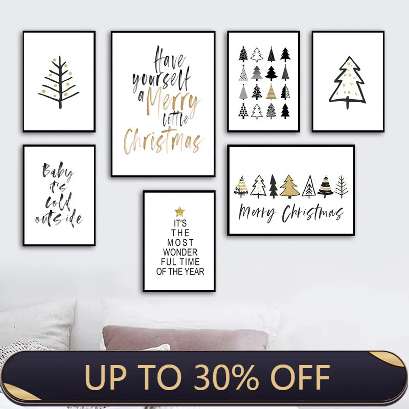 

Christmas decoration pictures home decoration mural posters and prints modern living room decoration canvas paintings
