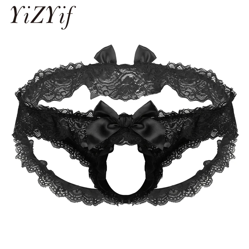 Мужское нижнее белье с рюшами кружевное Sissy для мужчин трусы без косточек