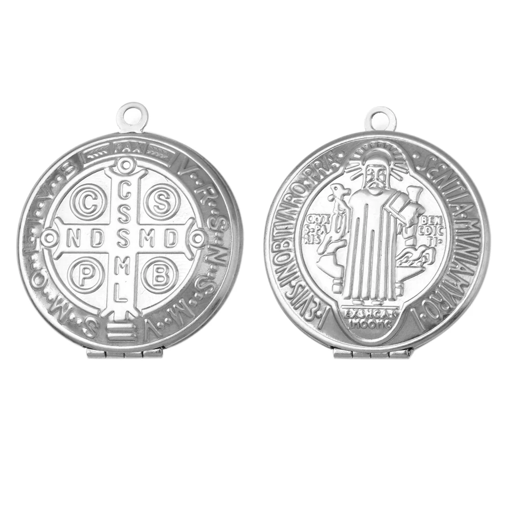 2pcs/lot Stainless Steel Round 30x35mm Pendant Necklace Women DIY Jewelry Accessories Cute Photo Box Wholesale | Украшения и