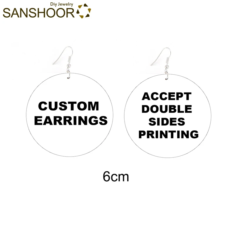 Серьги SANSHOOR из черного дерева "Афро" со стилизованной картой Африки в красных, зеленых и желтых тонах в качестве подарка на Рождество для женщин, 1 пара.