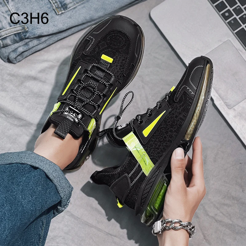 Murah Sepatu Lari 2021 C3H3 Sepatu Olahraga Pria Luar Ruangan Sejuk Modis Sneakers Ringan Alas Kaki Atletik Nyaman