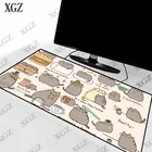 Игровой коврик для мыши XGZ в виде милых кошек, аниме, животных, большого размера, резиновый коврик для компьютерной Геймерской Мыши, Настольный коврик с фиксируемой кромкой для CS GO, LOL, Dota