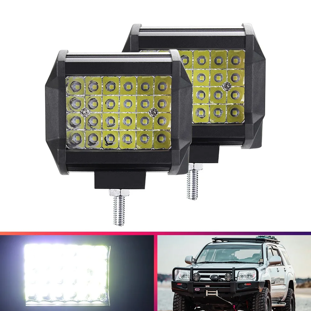 

72W LED Work Light Bar car light Spotlight 12V 24V For 4x4 led bar offroad Accessories 4WD SUV ATV Tractor Boat Trucks Excavator