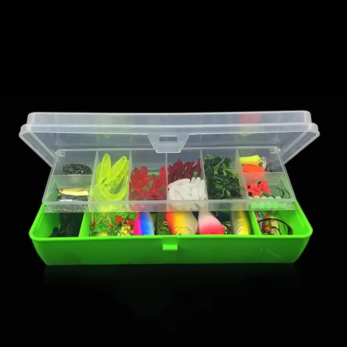 101pcs Lure Kit Set Spinner Crankbait Minnow Popper VIB Paillette Soft Hard Spoon Crank Baits Fishing Hooks Plier Stosh Pesca | Спорт и