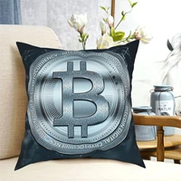 virtual currency bitcoin throw pillow cushion cover decorative pillowcases case home sofa cushions 40x4045x45cmdouble sides