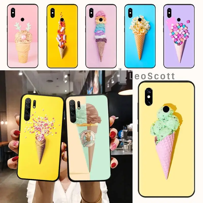 

Phone Case For Xiaomi Redmi 7 8 9t a3 9se k20 mi8 max3 lite 9 note 9s 10 pro ice cream Macaron