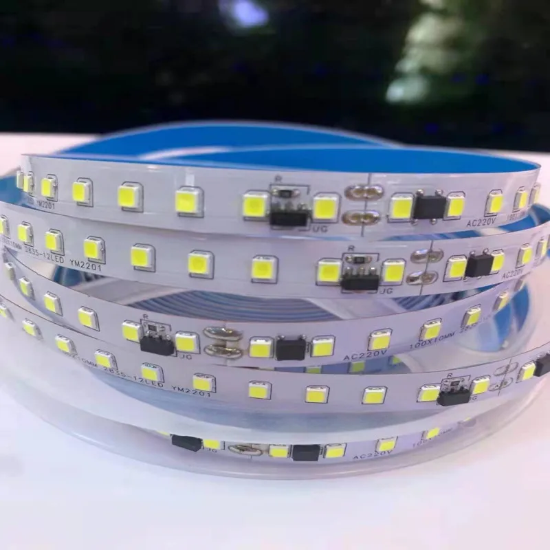 

Waterproof IP67 IP20 AC220V SMD2835 5Meter LED Strip Light 120Leds/m Flexible Ribbon Tape Diode Tape Stripe Light tubeDecoration