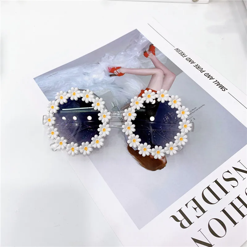 

Милые детские солнцезащитные очки-авиаторы с цветами, 2021, uv400, белый цвет, детские солнцезащитные очки для девочек, детские солнцезащитные о...