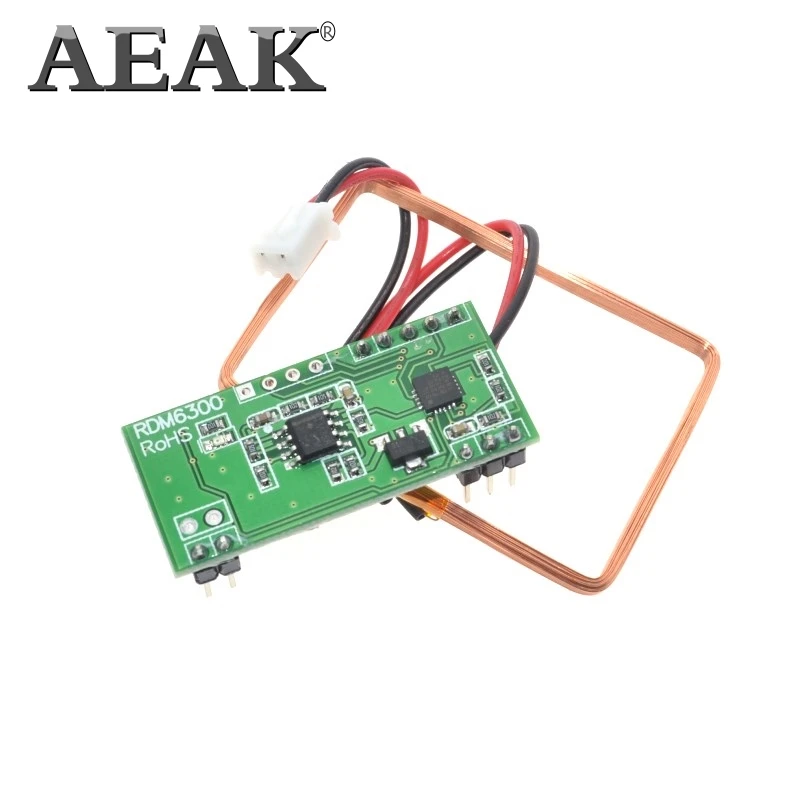 AEAK 125 кГц модуль считывания RFID RDM6300 UART Выходная система контроля доступа для Arduino