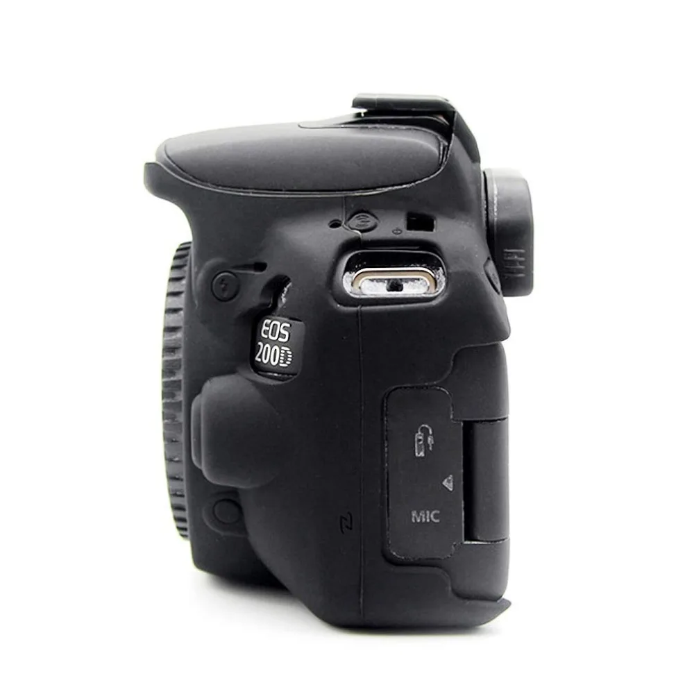 Силиконовая кожа брони чехол корпус протектор для Canon EOS 200D Mark II 250D Rebel SL2 SL3 DSLR камеры