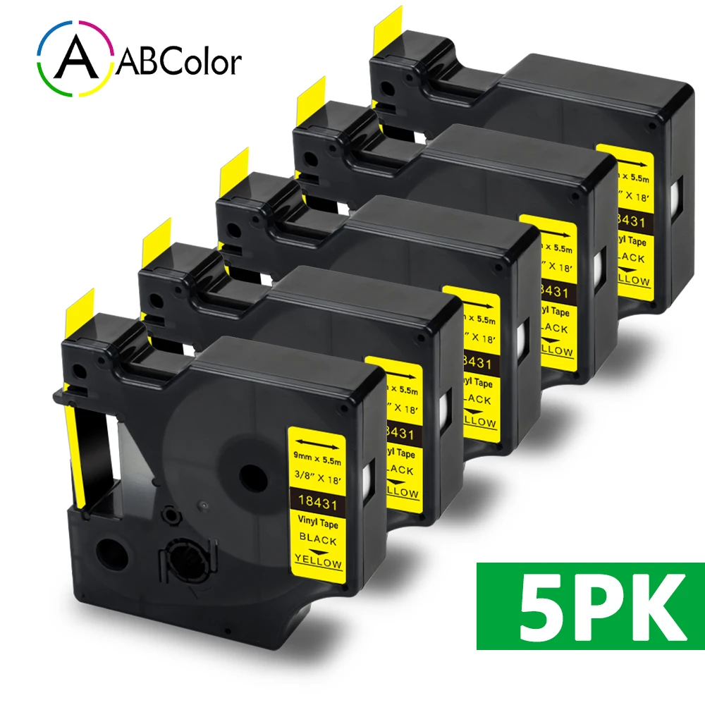 5PK 18431 этикетка для DYMO Rhino IND виниловые этикетки промышленные кассета 4200 5200 5000 6000
