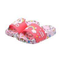 suihyung 2021 new kids rainbow unicorn slippers cute cartoon dinosaur slippers for boys girl summer beach shoes children sandals