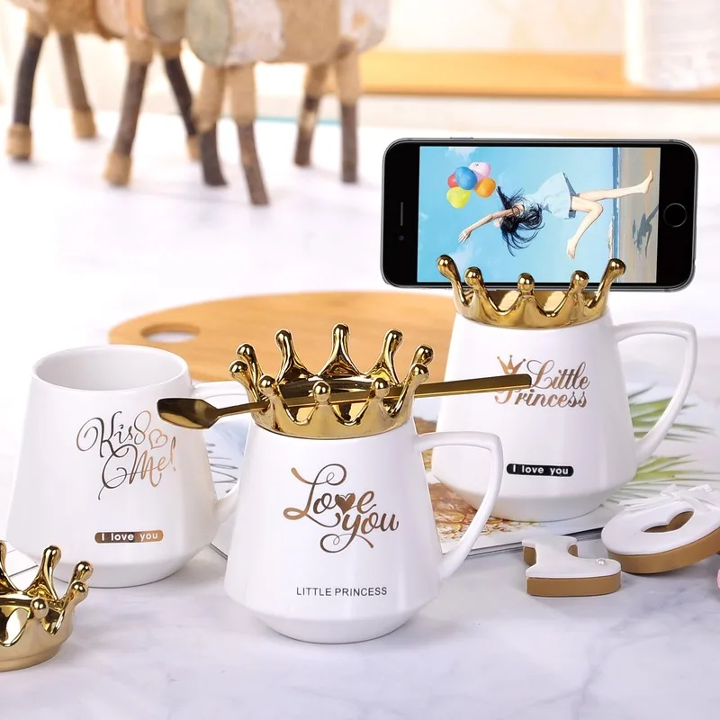 Новая Корона тема молочный Кофе Кружки Мультфильм Многоцветный кружки подарок