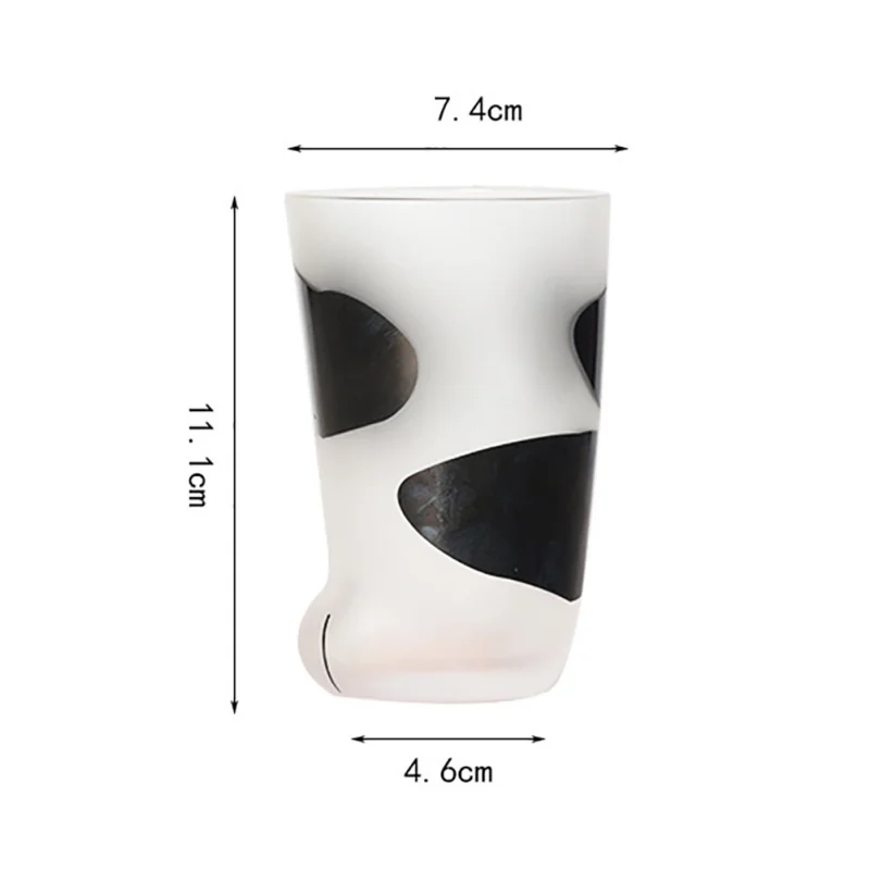

ZWA Milk Coffee Cup Cat Feet Cup Cat Claw Cup Frosted Glass Cat Palm Home Office Coffee Milk Cups Student Milk Cup