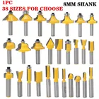 Хвостовик 8 мм, 1 шт., обрезная петля, долбежная фреза по дереву, фрезы 