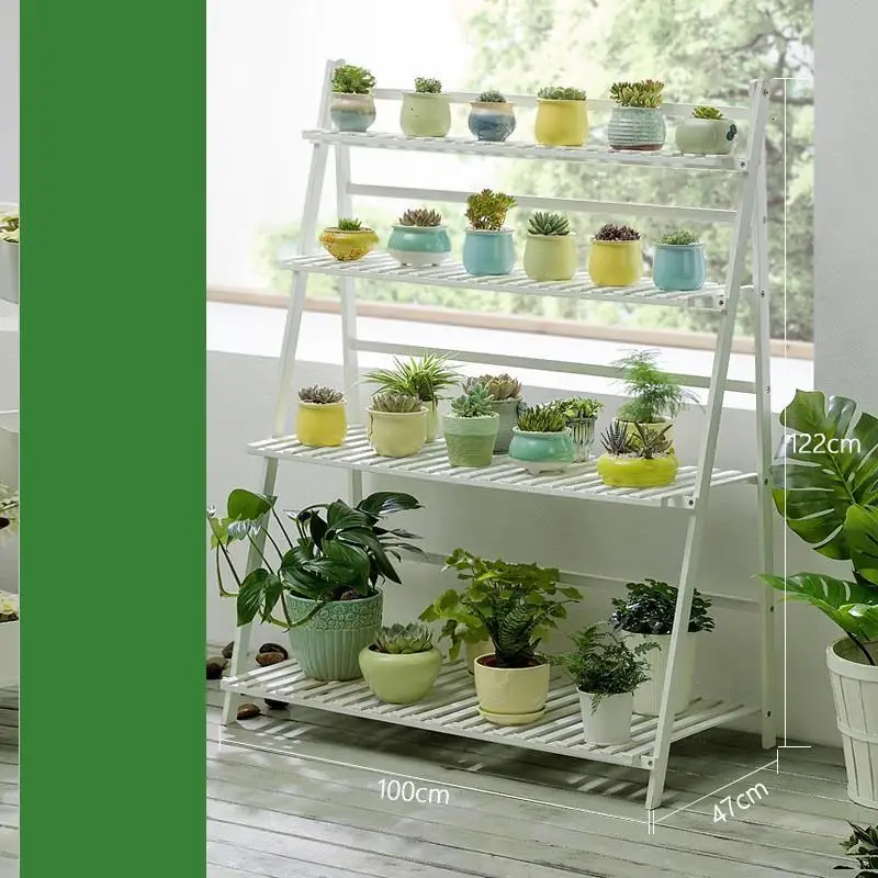 

Estante Para Plantas Ladder Decorativa Madera Estanteria Escalera Stojak Na Kwiaty Rack Dekoration Balcony Flower Plant Shelf