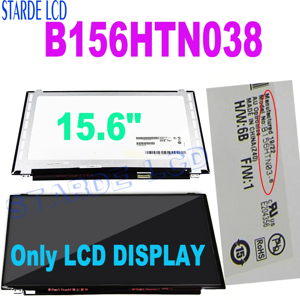 Online B156HTN03.8 B156HTN038 Matriks Layar LED Untuk Laptop 15.6