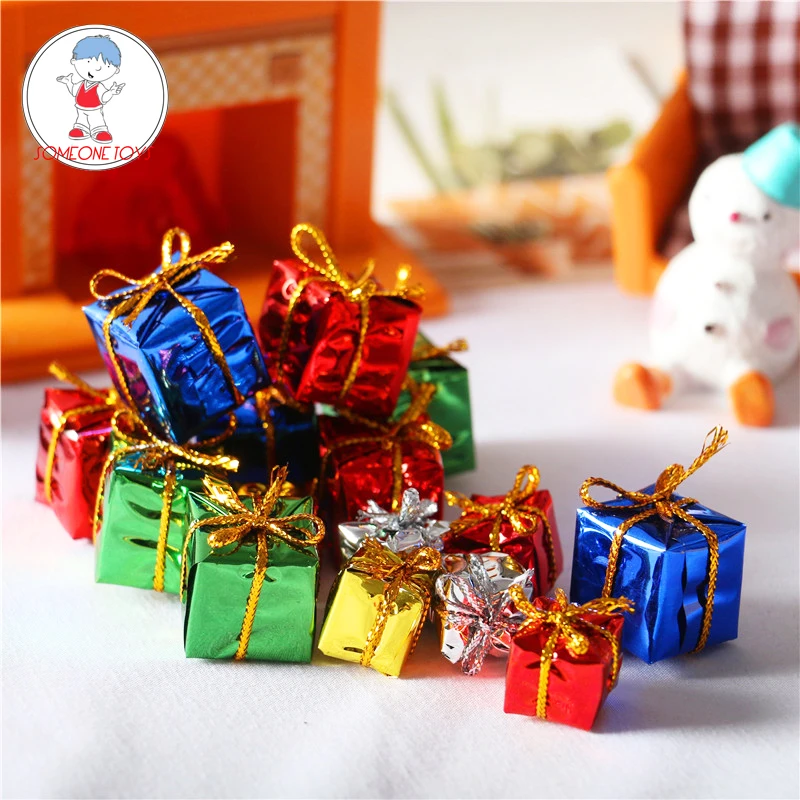 

Мужчины Женщины кукла DIY hristmas елка украшения игрушки подарочные коробки модель для 1/12 Кукольный дом миниатюрная сцена искусственная