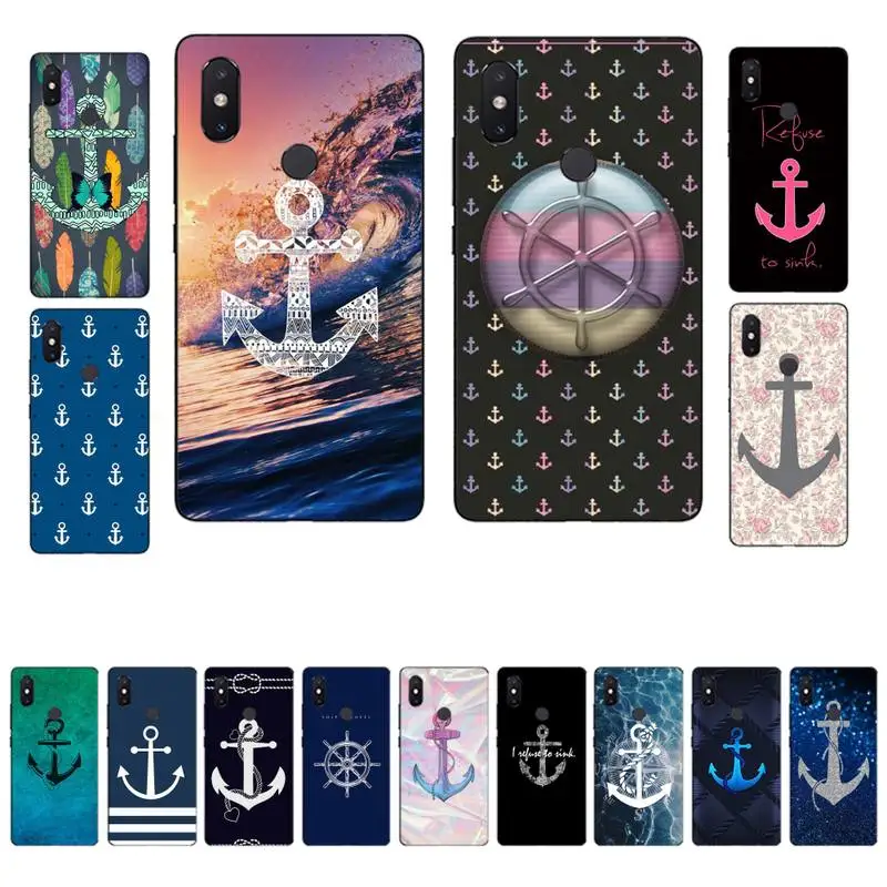 

Yinuoda Stripes Anchor Boat Ship Wheel Phone Case for Xiaomi mi 8 9 10 lite pro 9SE 5 6 X max 2 3 mix2s F1