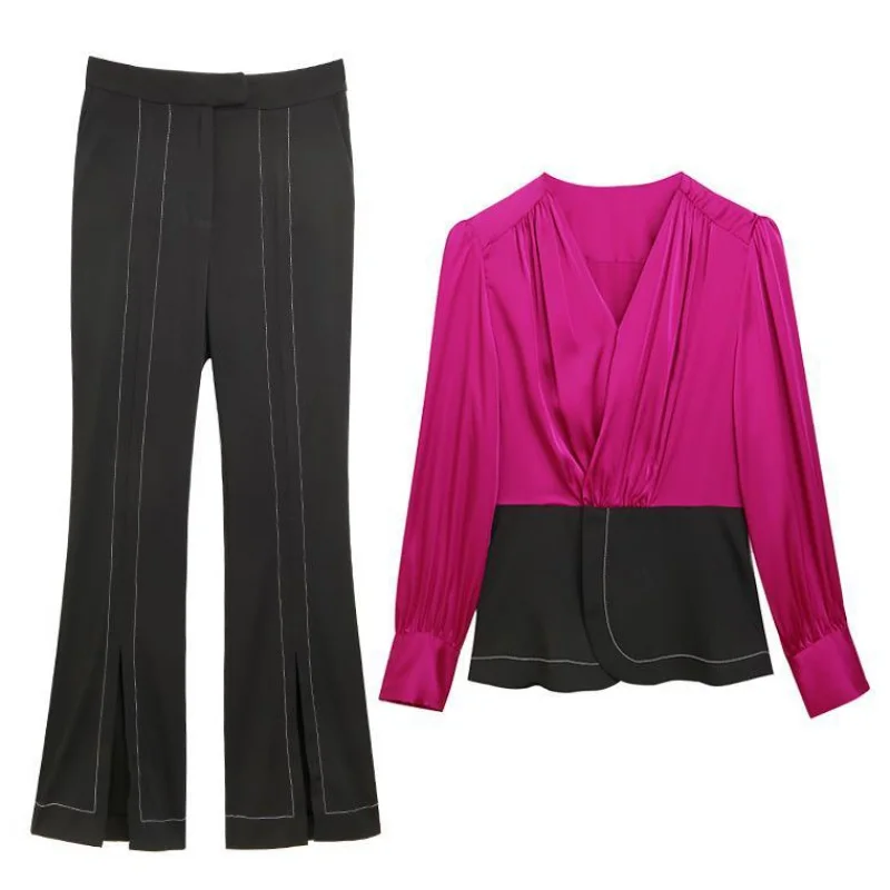 

Goddess Luxury 2 Piece Set Women Fragrance Ensemble Femme 2 Pieces Pantalon Grande Taille Korean Women Two Piece Outfits