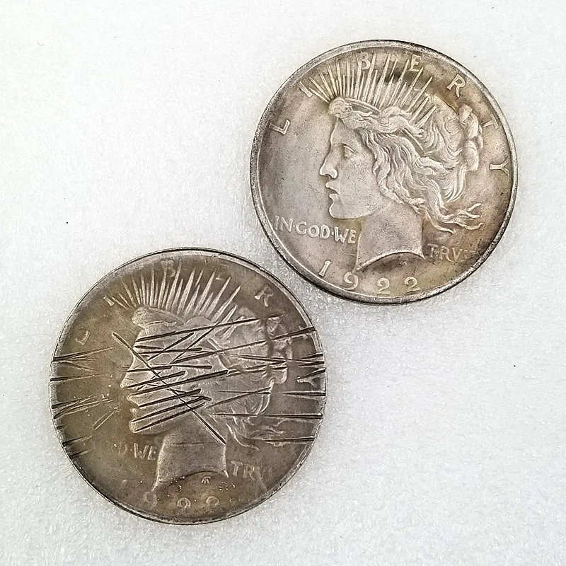 

Antique handicraft 1922 two sided head of the American goddess of Liberty