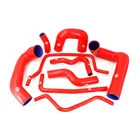 Силиконовый повышающий турбошланг для SAAB 93 03-07 (9 шт.) красныйсинийчерный